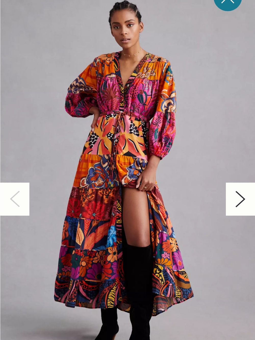 FARM RIO for Anthropologie Button Front Maxi Dress